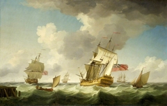 An East Indiaman in a Fresh Breeze by Charles Brooking