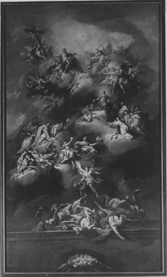 Aufnahme Mariens in den Himmel (Entwurf für das Deckenfresko der Klosterkirche Fürstenzell) by Johann Jakob Zeiller