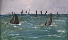 Bateaux en Mer, Golfe de Gascogne by Edouard Manet