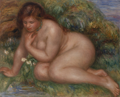 Bather Gazing at Herself in the Water (Baigneuse se mirant dans l'eau) by Auguste Renoir