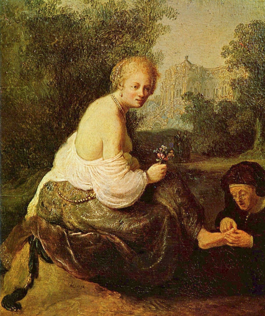 Bathsheba at her toilet, seen by King David
