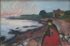 Beach with two Seated Women