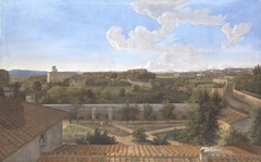 Blick von der Villa Malta in Rom nach Norden by Johann Christian Reinhart