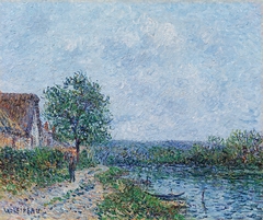 Bord de rivière, la Seine à Porte-Joie by Gustave Loiseau