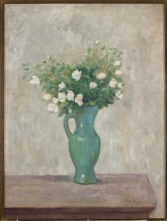 Bouquet in a green flower-vase by Tadeusz Makowski