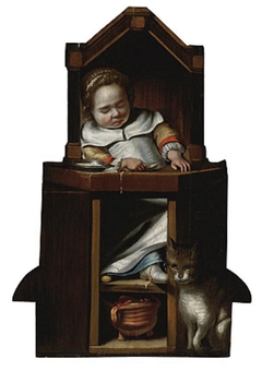 Boy Asleep in his High Chair by Johannes Cornelisz Verspronck
