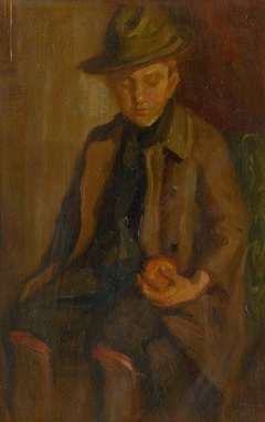 Boy with an Apple by Ľudovít Pitthordt