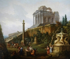Capriccio with a Pagan Temple and a Sacrifice