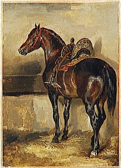 Cheval turc dans une écurie by Théodore Géricault