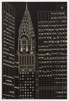 Chrysler Building Flanked by High Rise Buildings II by Yvonne Jacquette