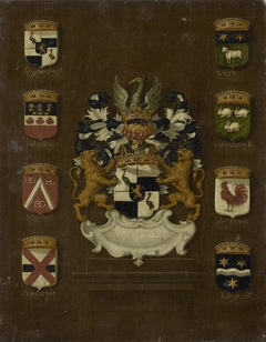 Coat of Arms of Jan van Reyersbergh with its eight quarterings by Unknown Artist