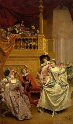 Costume ball (Minuet). by Gustave Jean Jacquet