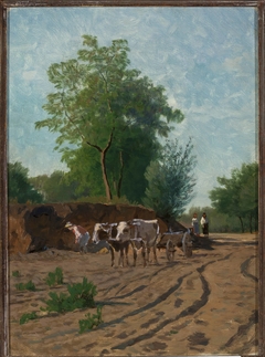 Countryside landscape, sketch by Walery Brochocki