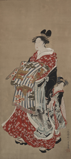 Courtesan and Attendant by Utagawa Toyoharu