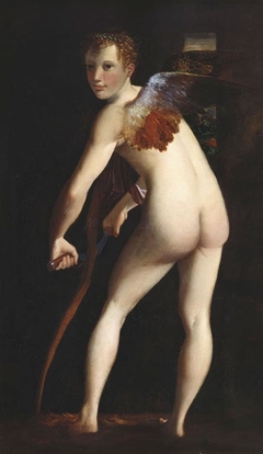 Cupid Shaves his Bow by after Parmigianino