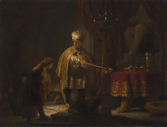 Daniel and Cyrus Before the Idol Bel by Rembrandt