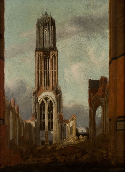 De Dom te Utrecht na de instorting in 1674