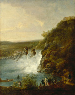 Der Rheinfall vom Zürcher Ufer aus by Johann Jakob Schalch