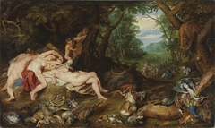 Dianas schlafende Nymphen (mit Werkstatt) und Rubens-Werkstat by Jan Brueghel the Elder