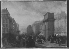Die Porte Saint Martin in Paris by Albert Schwendy