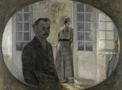 Double portrait of the artist and his wife seen through a mirror
