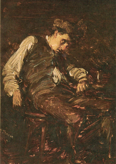 Eingeschlafener Trinker by Wilhelm Busch