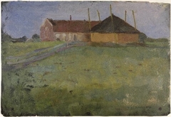 Farmhouse with Haystack by Piet Mondrian