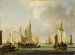 Fishing Boats in a Calm by Willem van de Velde the Younger