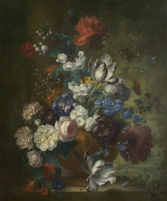 Flower Piece by manner of Jan van Huysum