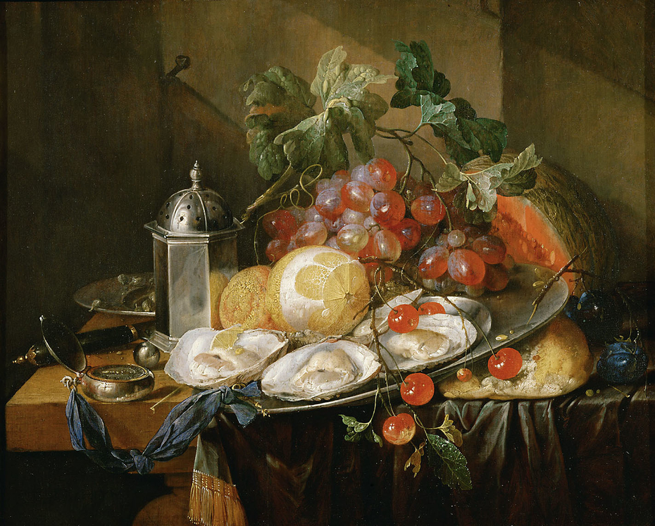 Fruit Still Life with Oysters