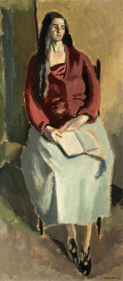 Girl with a Book by Bernard Meninsky