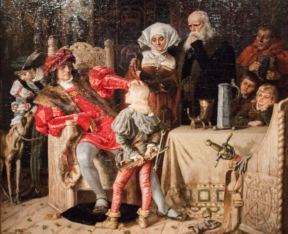 Gustav Vasa as Child in front of King Hans