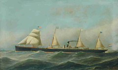 Het passagiersschip ss. Rotterdam van de Nederlandsch-Amerikaansche Stoomvaart Maatschappij