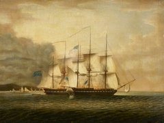 HMS Shannon taking USS Chesapeake, 1 June 1813 by Robert Dodd