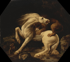 Horse Attacked by a Lion (Episode C) by George Stubbs