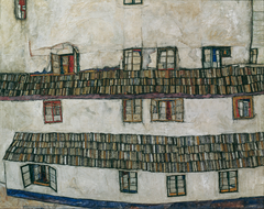House wall (window wall) by Egon Schiele
