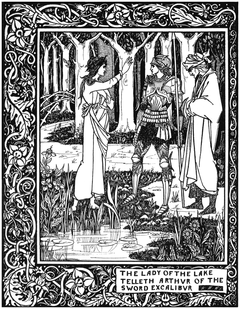 Illustration from Thomas Malory's Le Morte d'Arthur by Aubrey Beardsley