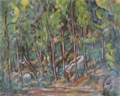 In the forest of Fontainebleau by Paul Cézanne