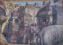 In the Kylas, Ellora, India, March 1878 by Marianne North