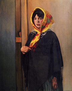 Jeune femme au foulard jaune by Félix Vallotton