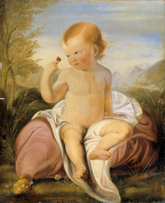 Kind mit Wickenblüte