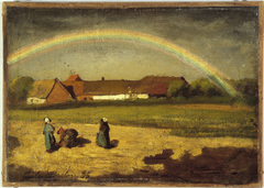 L'arc-en-ciel à Courrières by Jules Breton