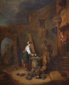L'Écureuse de cuivres by Jean-Antoine Watteau