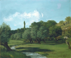La Bretonnerie in the Department of Indre by Gustave Courbet