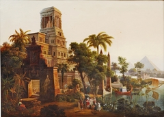 La hija del Faraón sacando del Nilo a Moisés by José María Avrial y Flores