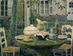 La table de printemps, Gerberoy by Henri Le Sidaner