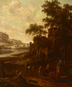 Landscape with a Group of Wanderers by Jan Blom