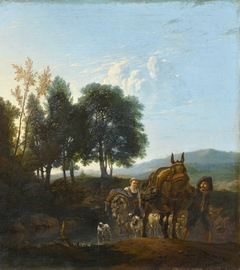 Landscape with mule driver