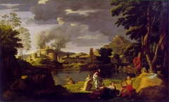 Landscape with Orpheus and Eurydice by Nicolas Poussin