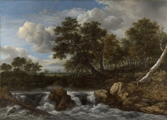 Landscape with Waterfall by Jacob Isaacksz. van Ruisdael